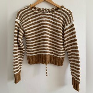 Stripped sweater (brown and white)